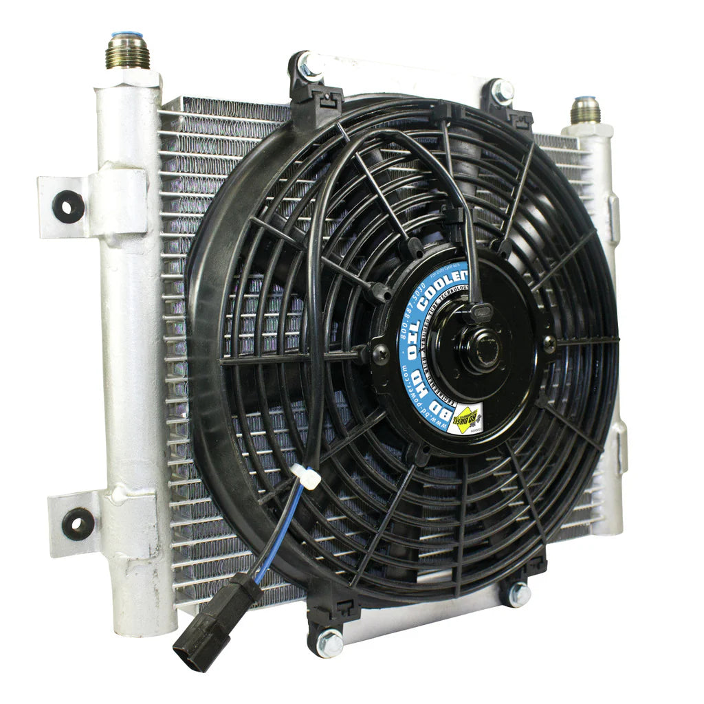 BD Xtrude Transmission Cooler with Fan 10 JIC Male Connection