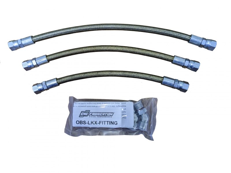 CNC Fab 1994.5-1997 7.3L HPOP Line Kit w/ Crossover - 424002