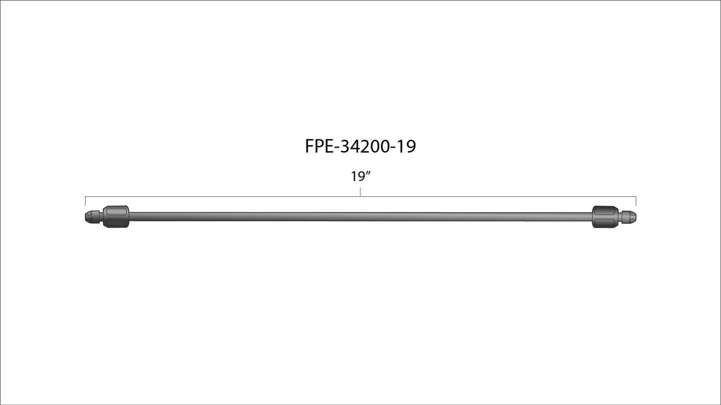 Fleece 19" High Pressure Fuel Line (8mm x 3.5mm Line, M14x1.5 Nuts)