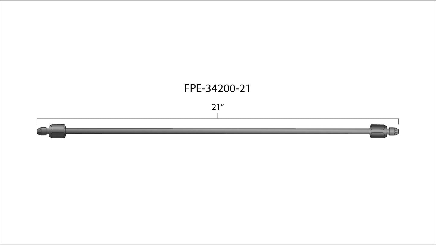 Fleece 21" High Pressure Fuel Line (8mm x 3.5mm Line, M14x1.5 Nuts)