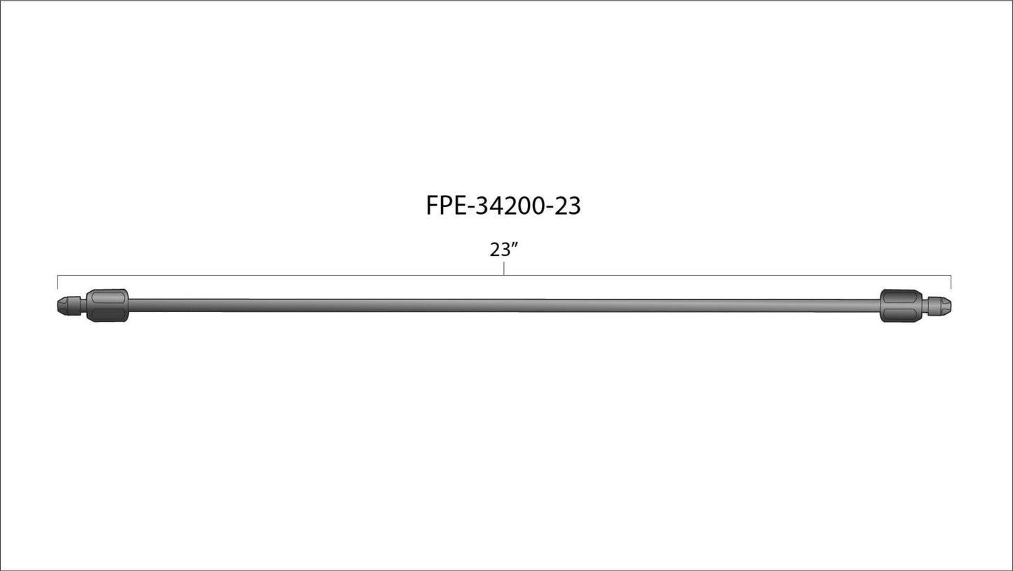 Fleece 23" High Pressure Fuel Line (8mm x 3.5mm Line, M14x1.5 Nuts)