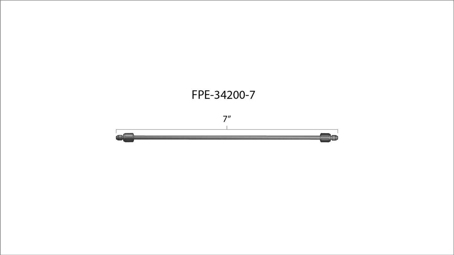 Fleece 7" High Pressure Fuel Line (8mm x 3.5mm Line, M14x1.5 Nuts)
