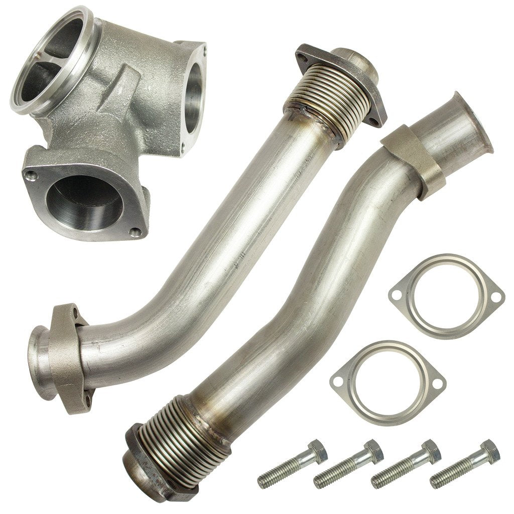 1043900 BD 7.3L POWERSTROKE UPPIPES KIT FORD 1999.5-2003 Hell On Wheels Ltd Canada