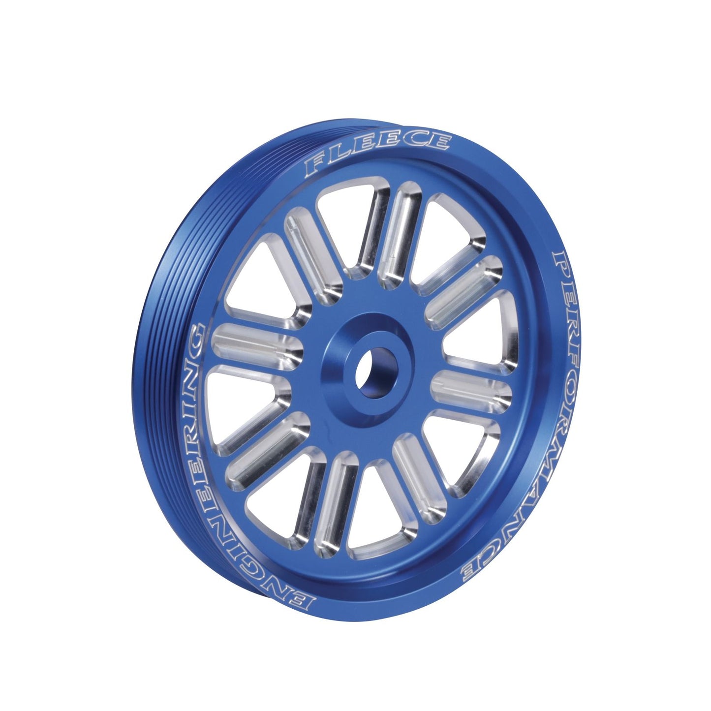 FPE-34211-BLU-SPK Fleece Spoke Design Cummins Dual Pump Pulley (Blue) Hell On Wheels Canada