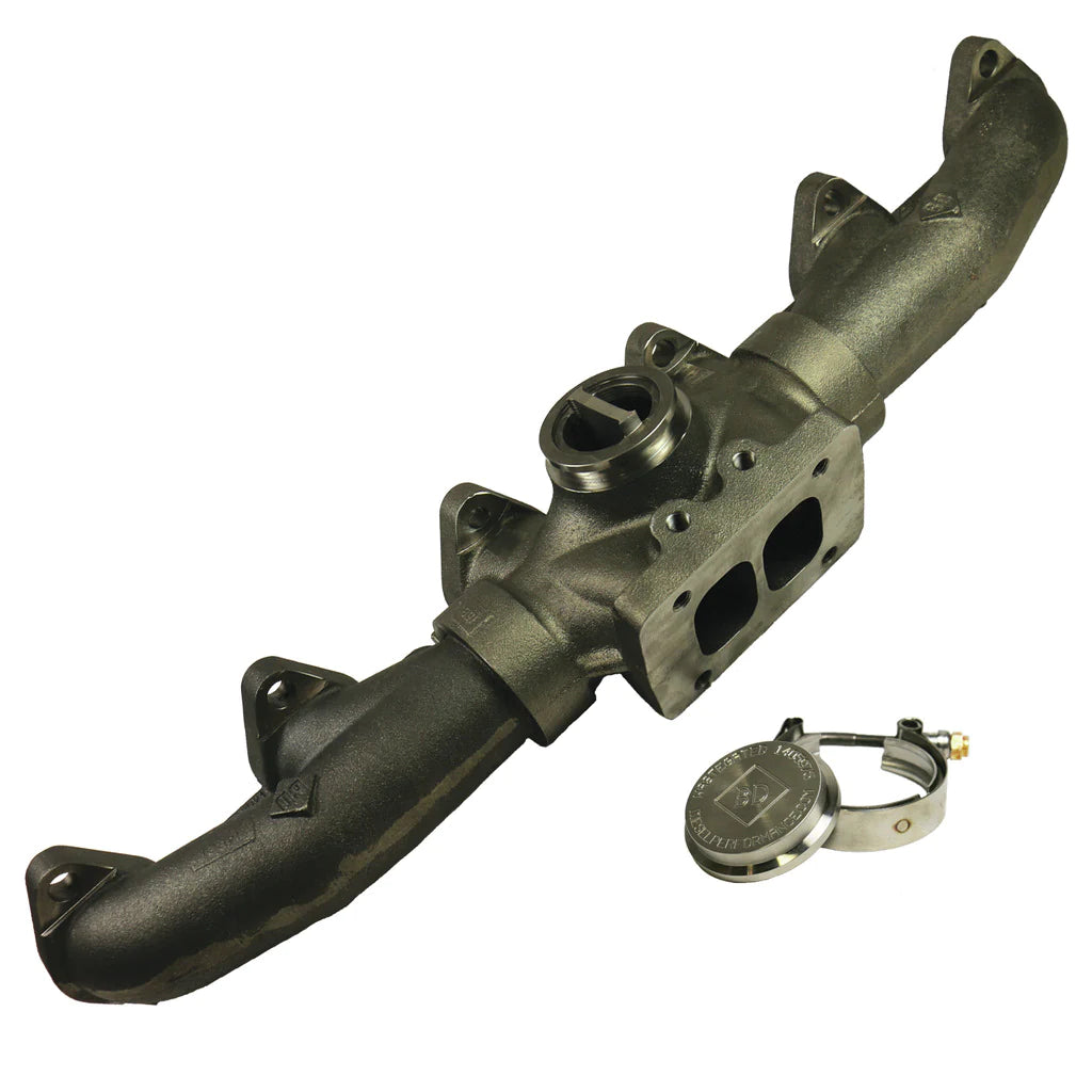 1045996-T4 BD 20-DEGREE WASTE GATED EXHAUST MANIFOLD T4 MOUNT DODGE 5.9L CUMMINS 1998.5-2007 Hell On Wheels Ltd Canada