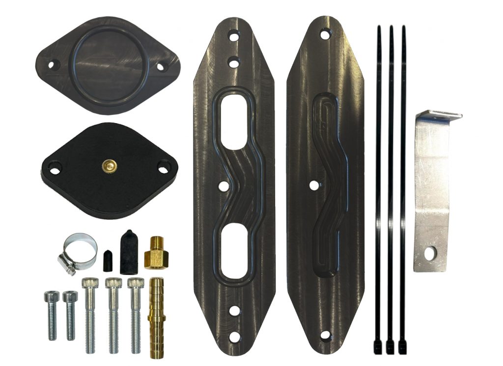 Mel's Manufacturing  17-19 Powerstroke 6.7L Cooler upgrade kit w/Pass Through plate