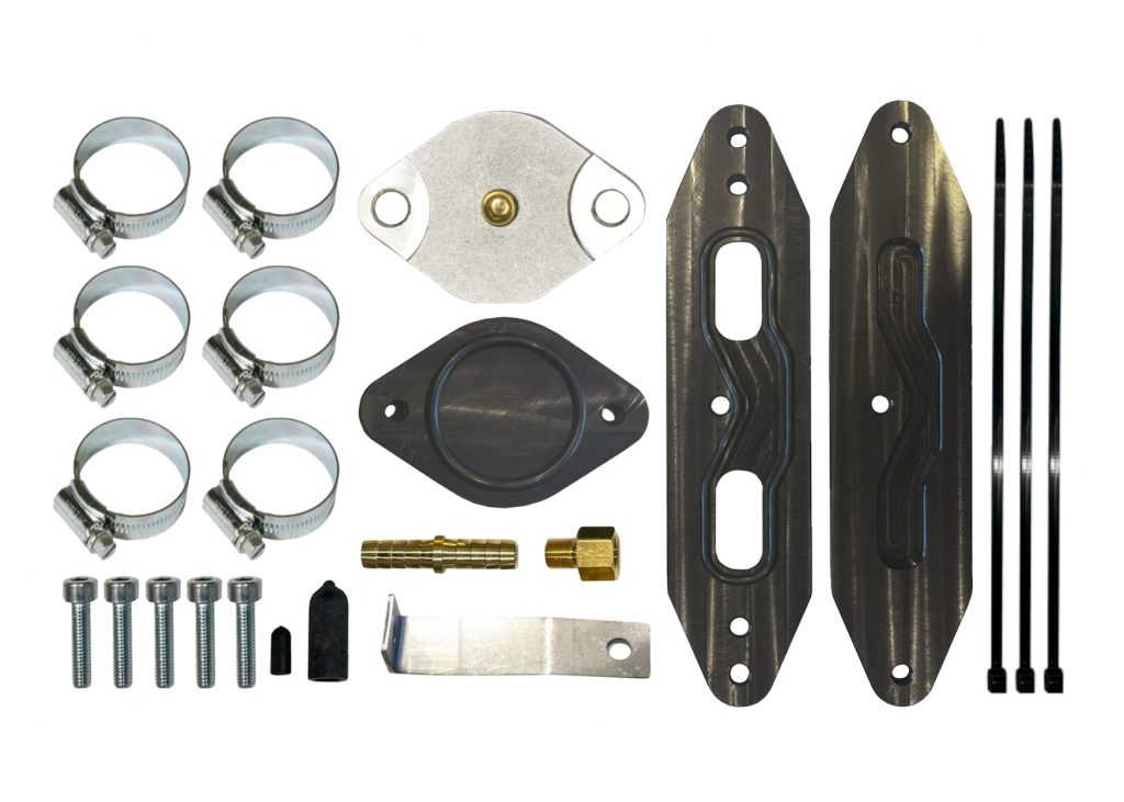 Mel's Manufacturing 2020+ Powerstroke 6.7L Cooler Upgrade kit w/Pass Through plate