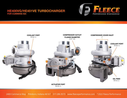 FPE-HE4-64 Fleece Performance HE400VG / HE451VE Turbocharger for Cummins ISX - 64mm Hell On Wheels Performance Limited Ltd Canada Eight