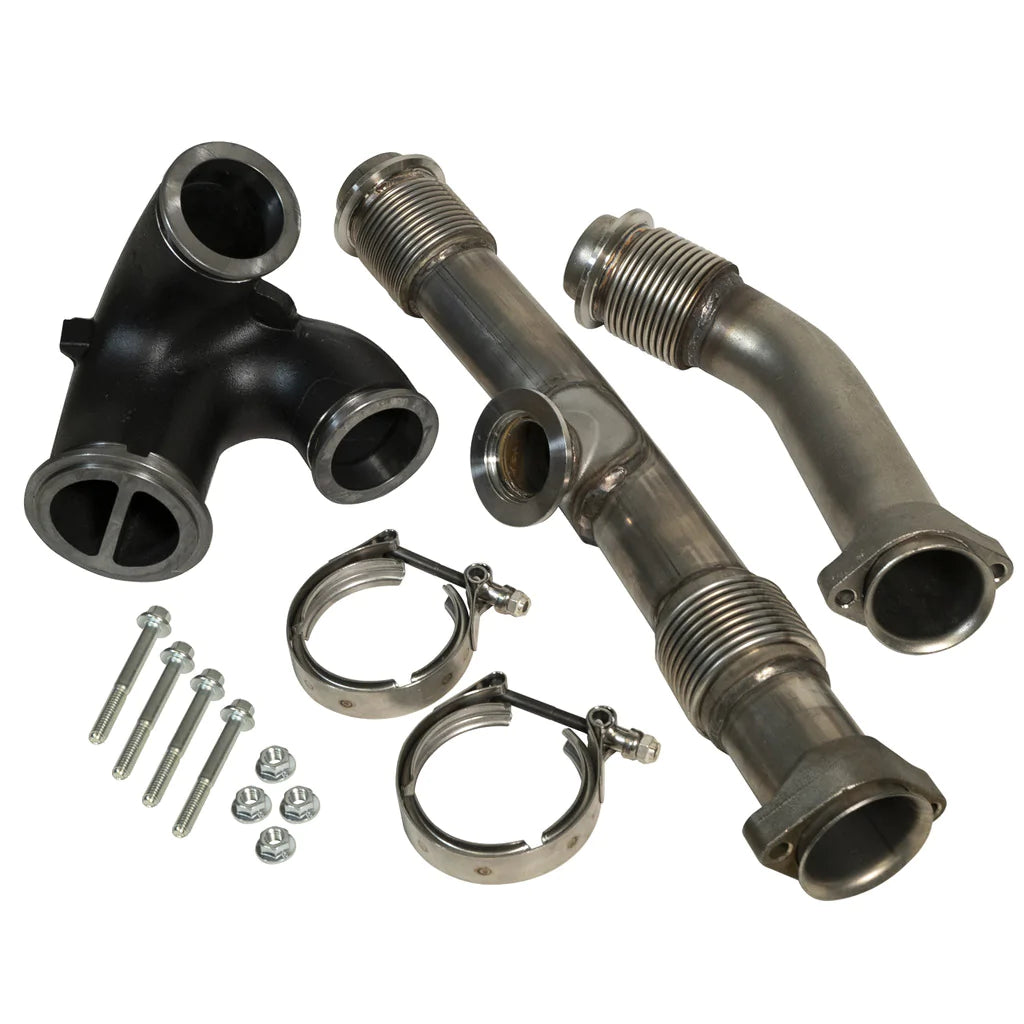 1043918 BD UP-PIPES KIT W/EGR CONNECTOR FORD 6.0L POWER STROKE 2004.5-2007 Hell On Wheels Ltd Canada