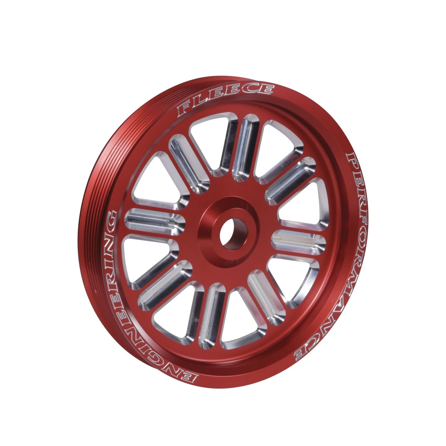 FPE-34211-RED-SPK Fleece Spoke Design Cummins Dual Pump Pulley (Red) Hell On Wheels Canada