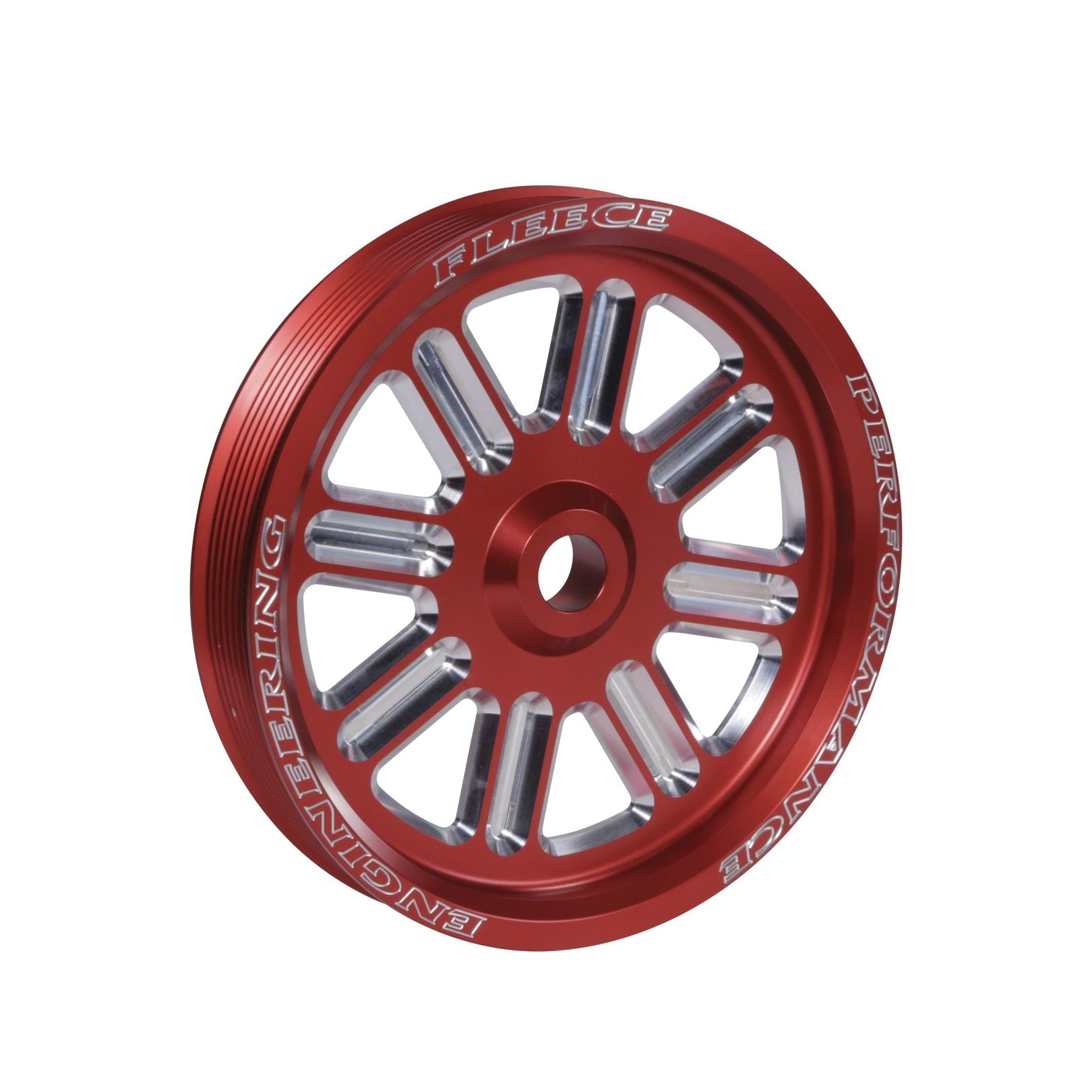 FPE-34211-RED-SPK Fleece Spoke Design Cummins Dual Pump Pulley (Red) Hell On Wheels Canada