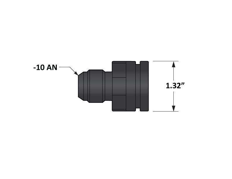 FPE-34224-B Fleece Adapter fitting, -10AN Male to 1.325" bore Hell On Wheels Canada