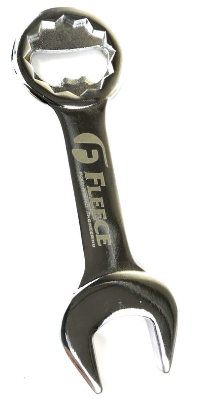 FPE-BTL-OPN Fleece Performance Bottle Opener 17mm wrench that works on your injection lines and opens you drinks Hell On Wheels Canada