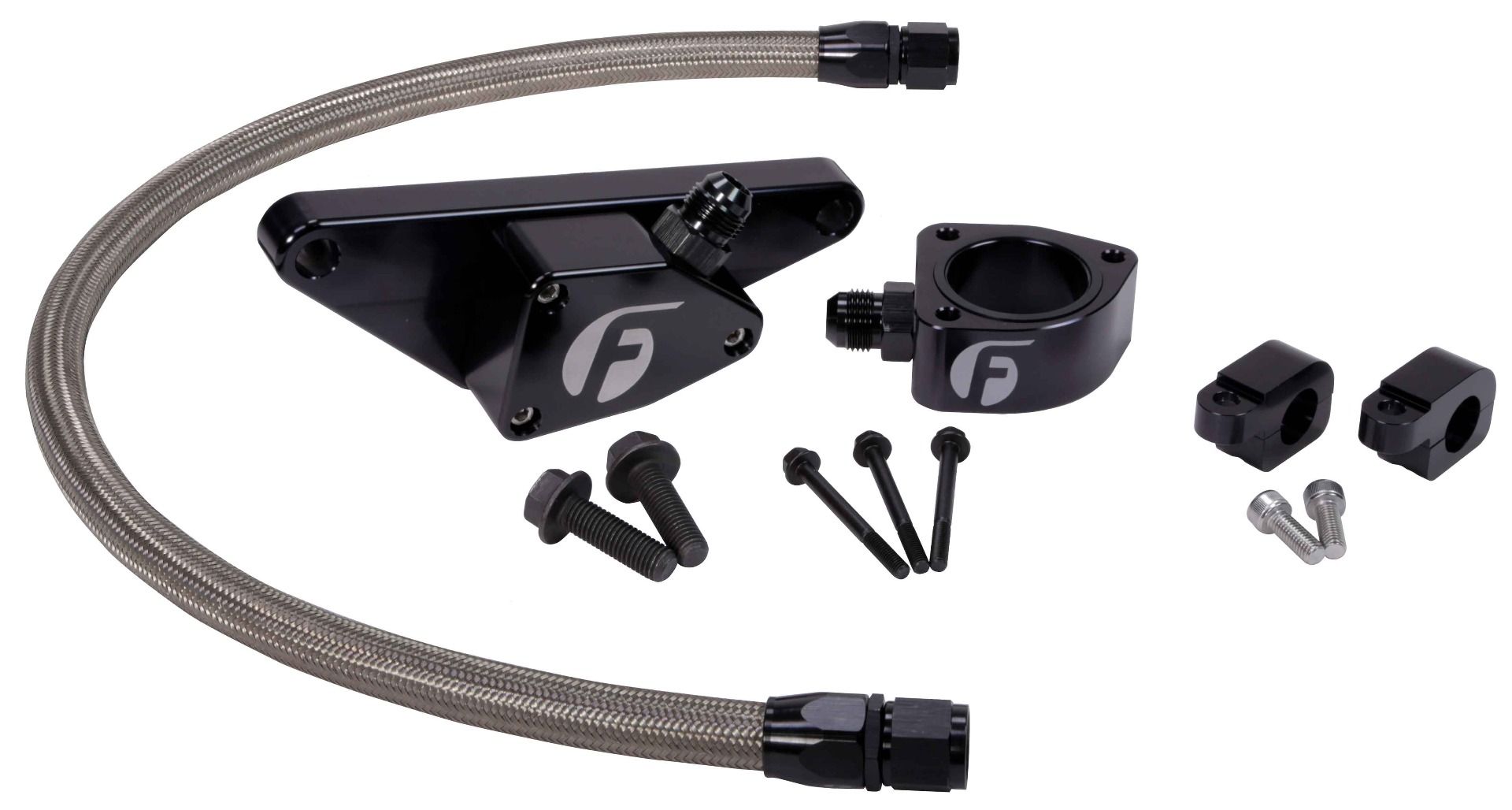 FPE-CLNTBYPS-CUMMINS-MAN-SS Fleece Coolant Bypass Kit for 2003-2018 Cummins Manual Transmission & 2007.5 to present Non EGR Equipped w/ Stainless Steel Braided Line Hell On Wheels Canada