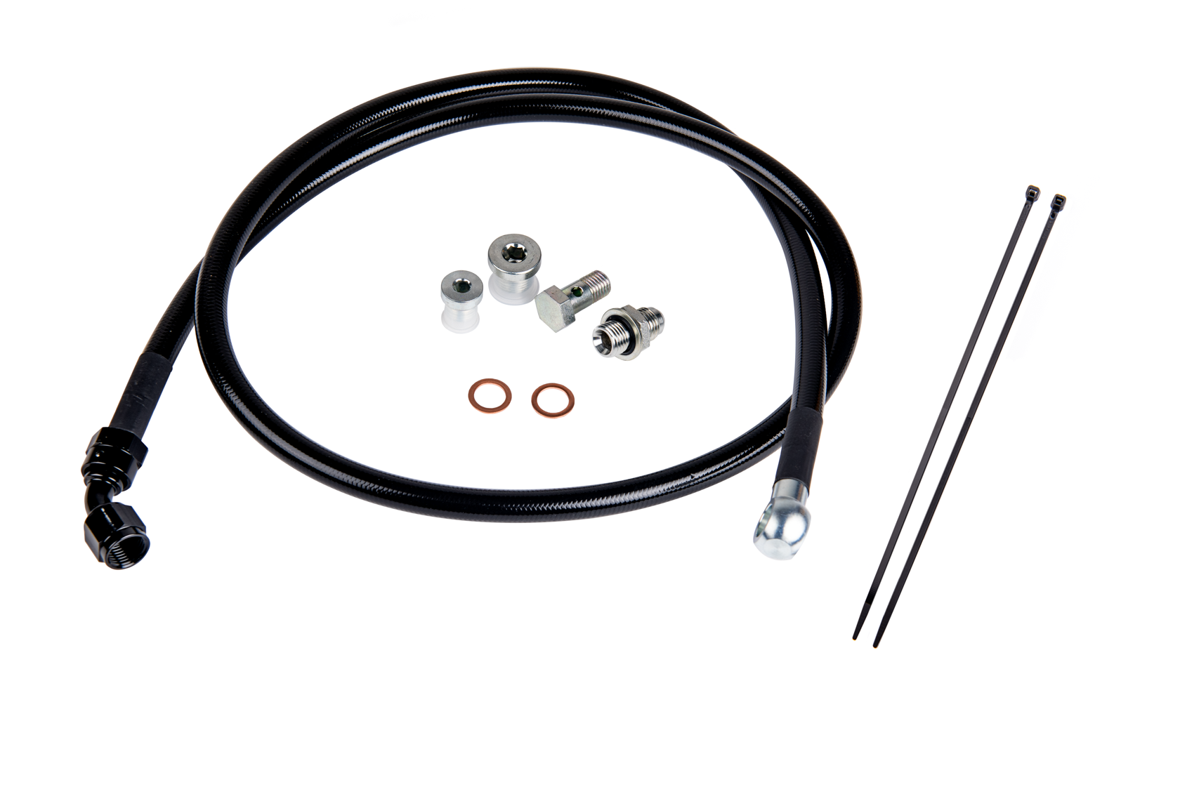 FPE-DTFL-0116 Fleece Remote Turbo Oil Feed Line Kit for 6.6L Duramax Turbochargers Hell On Wheels Canada