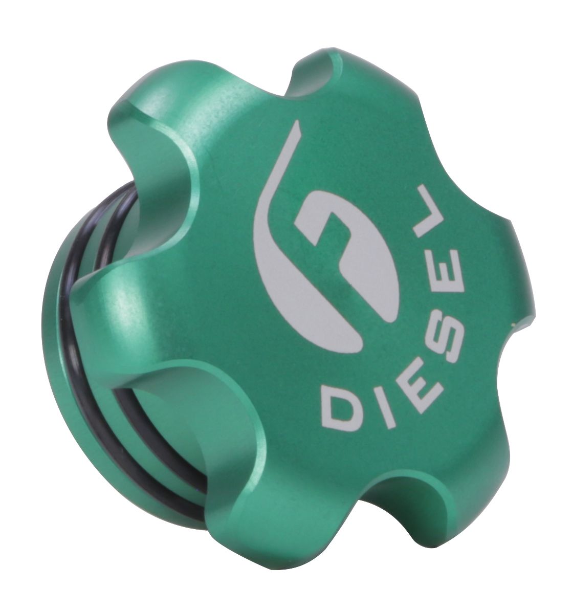 FPE-FC-1316-GRN Fleece Billet Fuel Cap (Green) for 2013-2018 Cummins / Ram 1500 Eco Diesel Hell On Wheels Canada