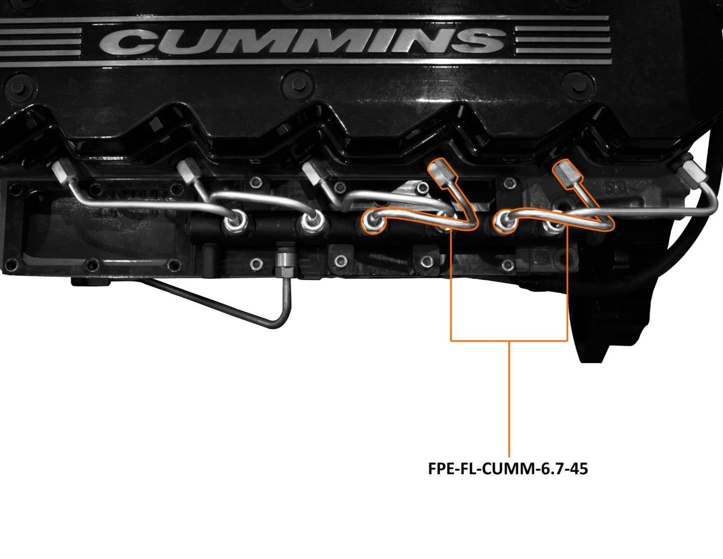 FPE-FL-CUMM-6.7-45-1 Fleece 07.5'-18' 6.7L Dodge Cummins #4 and #5 Injection Line Hell On Wheels Canada